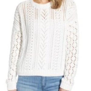 HALOGEN - Pointelle Chenille Pullover - New with Tag